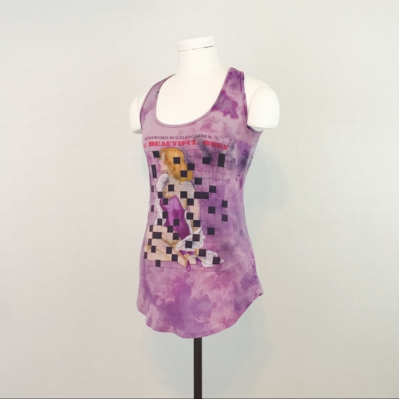 Y2K Hand-Dyed Graphic Tank Top | Size XS - Picture 3 of 9